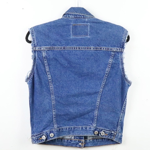 Levis Button Up Denim Vest Jean Jacket - Picture 4 of 4